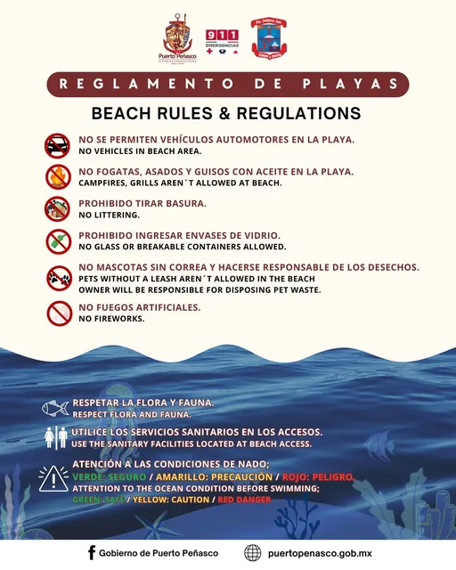 Beach Rules and Regulations poster